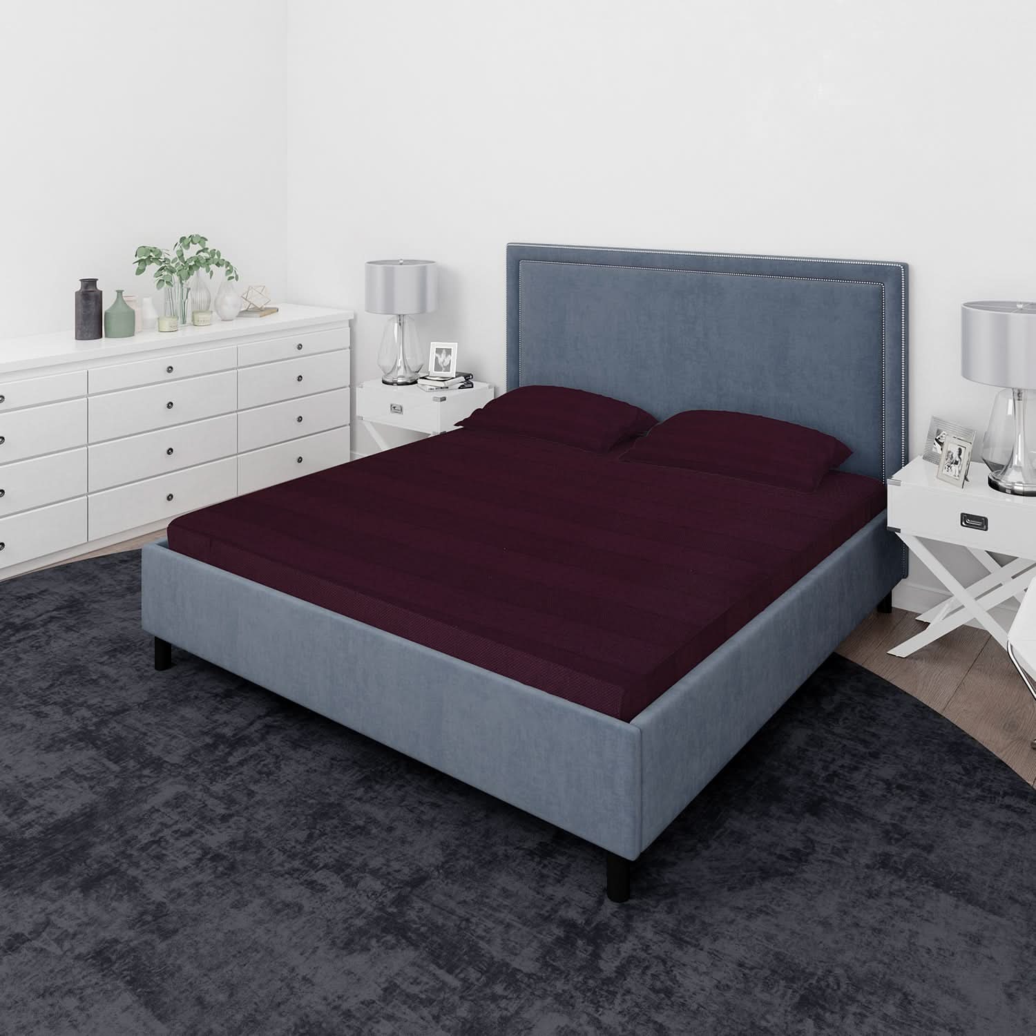 Double Bed Cotton Satin Stripes Bedsheet, Double Size Bed Sheet, Chase Value, Chase Value