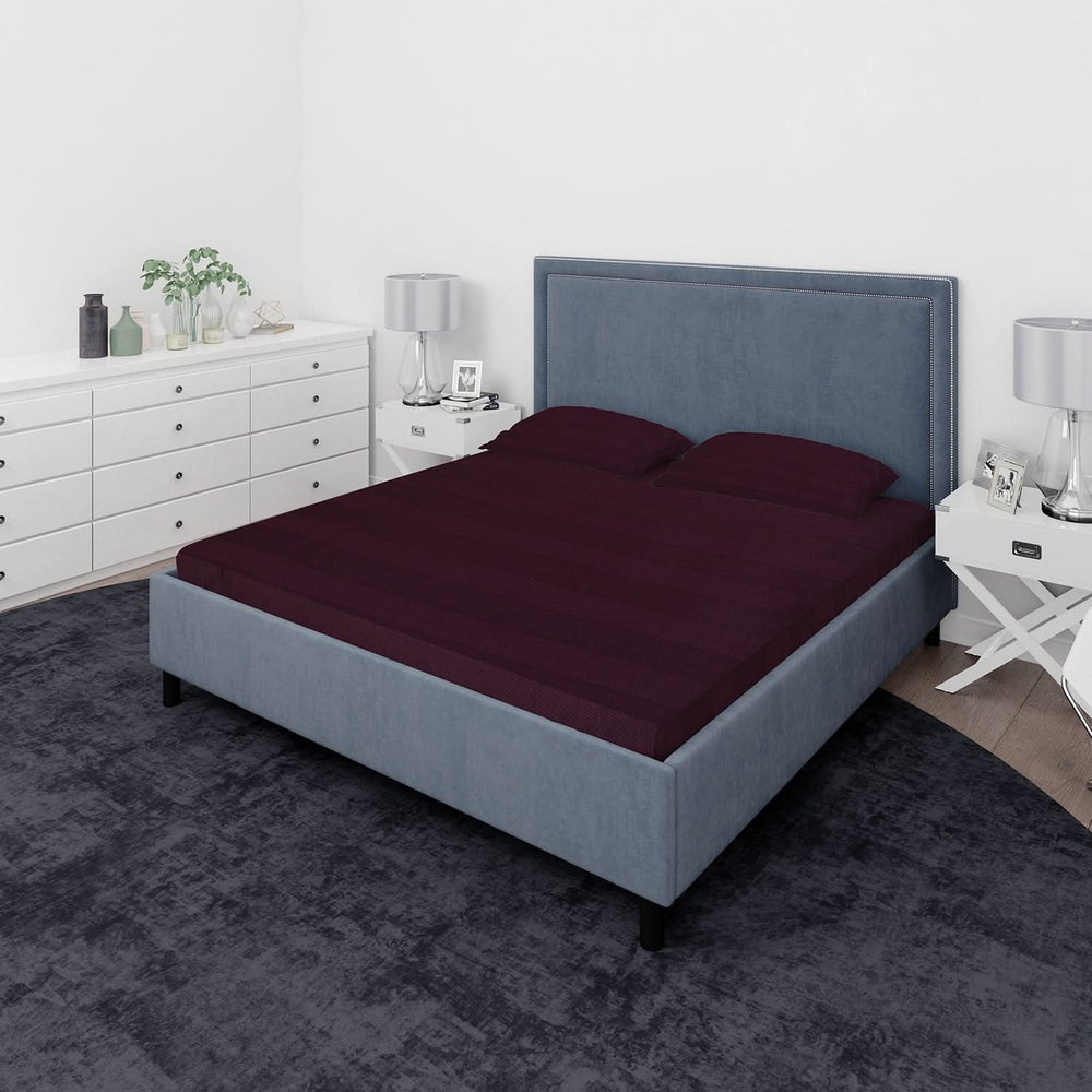 Double Bed Cotton Satin Stripes Bedsheet, Double Size Bed Sheet, Chase Value, Chase Value