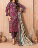Tawakkal Aabroo Khaddar Printed Embroidered Suit - 3 Pc