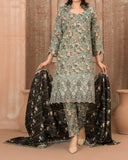 Tawakkal Aabroo Khaddar Printed Embroidered Suit - 3 Pc