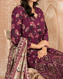 Tawakkal Aabroo Khaddar Printed Embroidered Suit - 3 Pc
