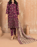 Tawakkal Aabroo Khaddar Printed Embroidered Suit - 3 Pc