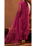 Zarineh Aina Chiffon Luxury Embroidered Suit - 3 Pc