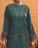 Zarineh Aina Chiffon Luxury Embroidered Suit - 3 Pc