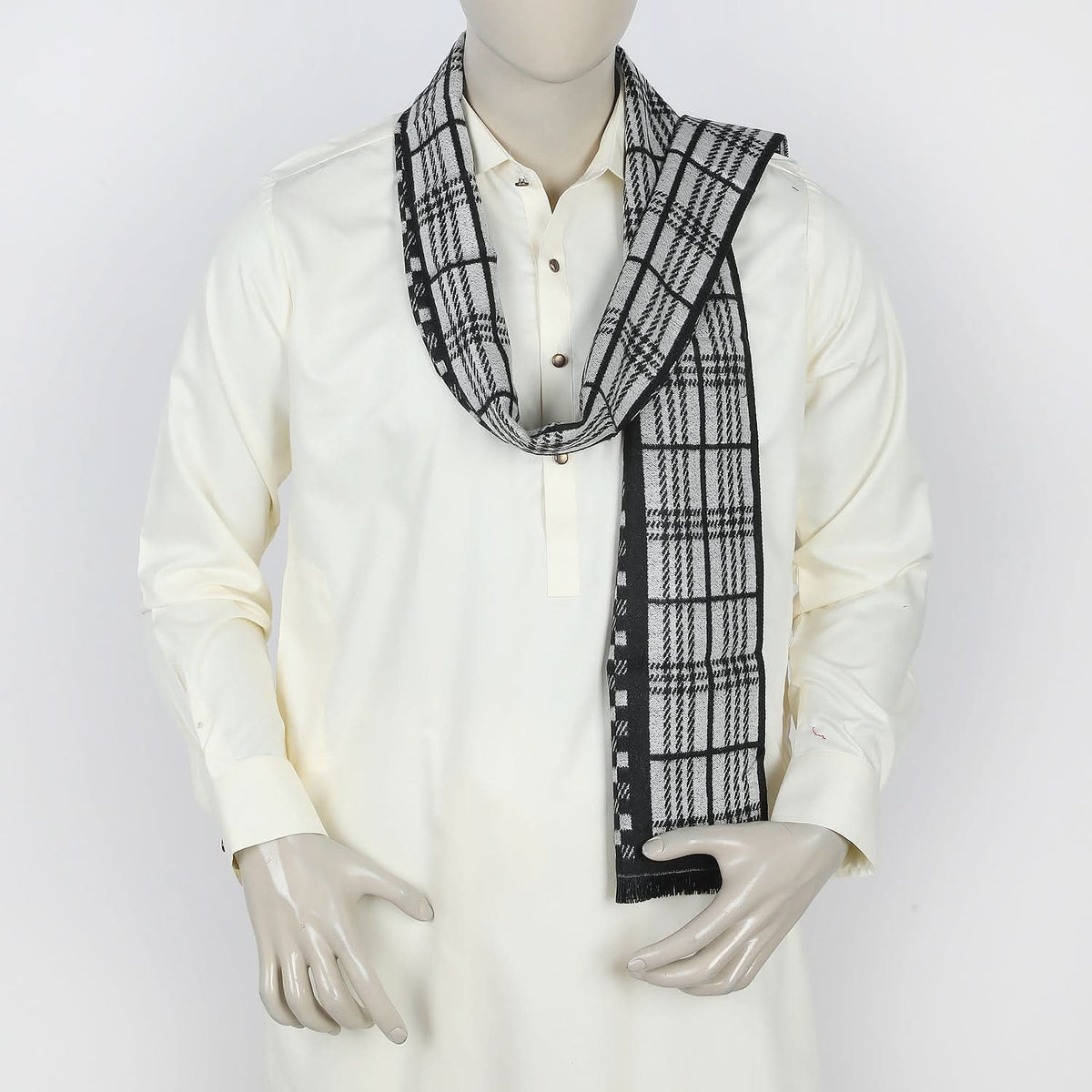 Men's Muffler - Black, Men's Shawls & Mufflers, Chase Value, Chase Value