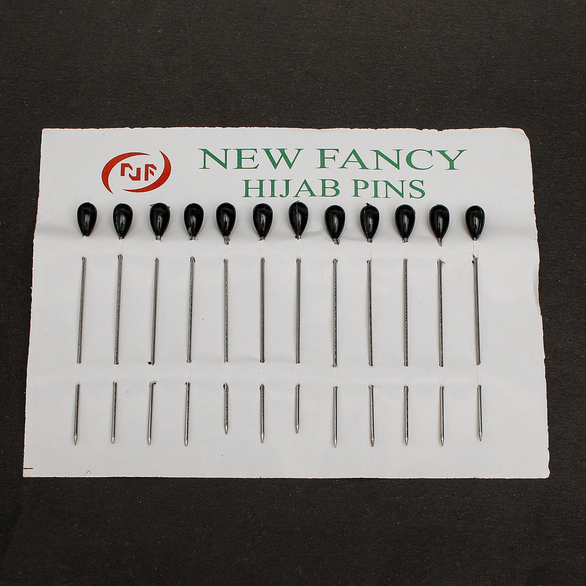 Scarf Pin Card Pack Of 12 - Black, Women Scarf Pins & Brooches, Chase Value, Chase Value