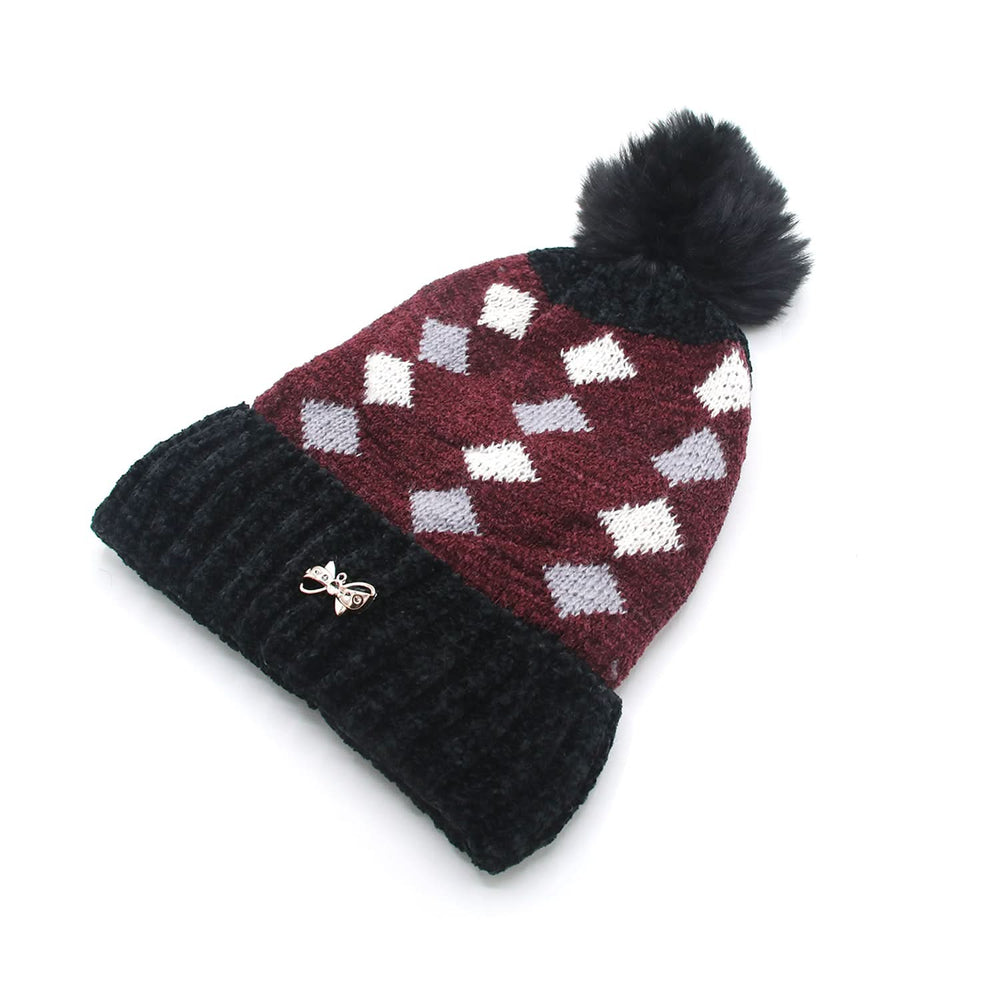 Women's Woolen Cap - Black, Women Caps & Hats, Chase Value, Chase Value
