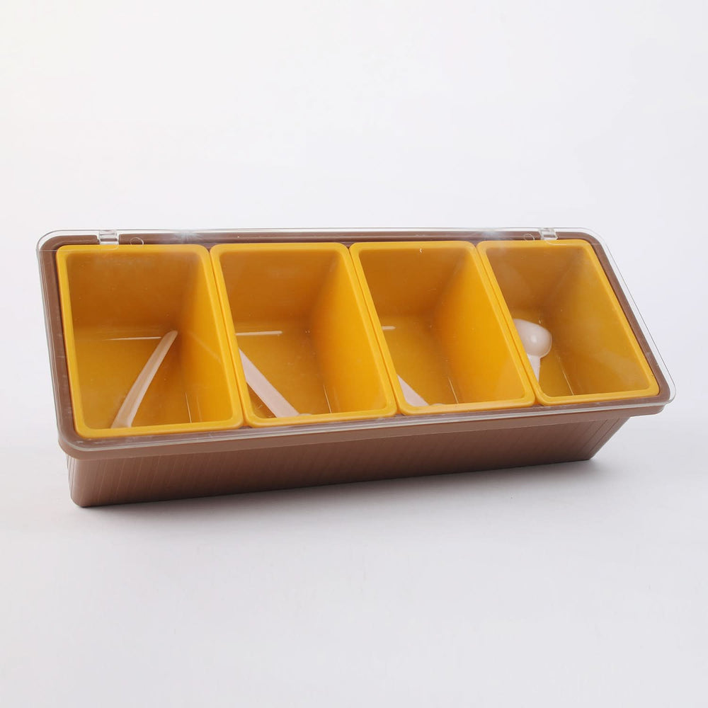 Spice Box 4 Pcs - Brown, Storage Boxes, Chase Value, Chase Value