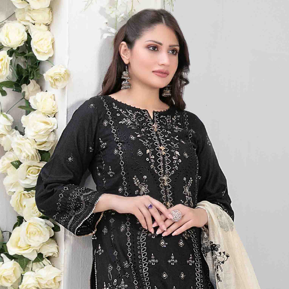 Adina Jacquard Embroidered Unstitched 3Pcs Suit - D-9185, Women, 3Pcs Shalwar Suit, Tawakkal Fabrics, Chase Value