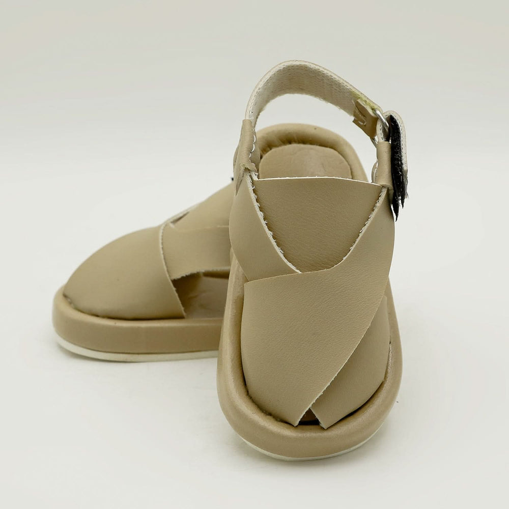 Newborn Fancy Peshawari Sandal - Fawn, Newborn Caps, Shoes & Socks, Chase Value, Chase Value