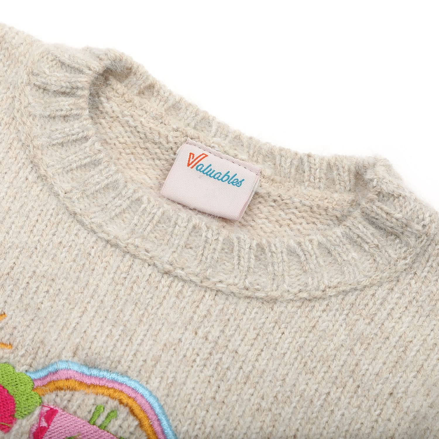 Girls Full Sleeves Sweater - Fawn, Girls Sweaters, Chase Value, Chase Value