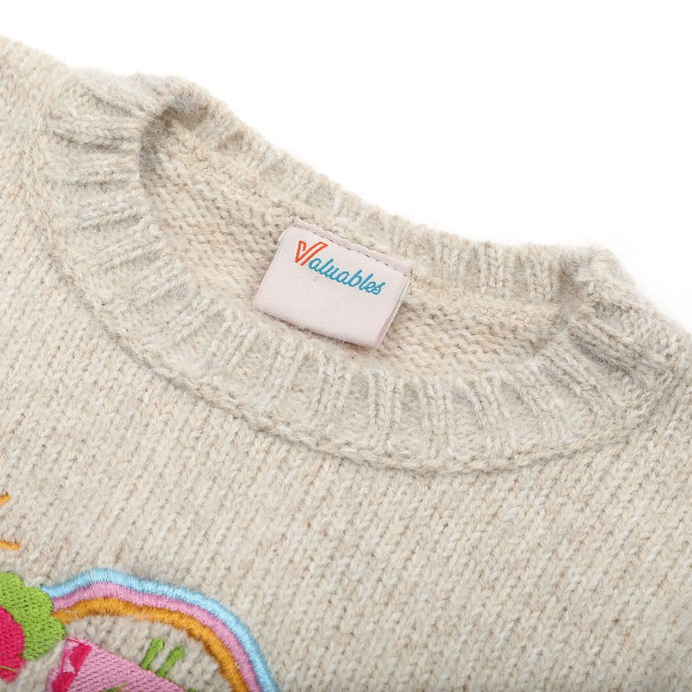 Girls Full Sleeves Sweater - Fawn, Girls Sweaters, Chase Value, Chase Value