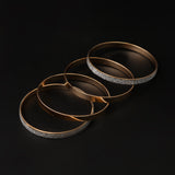 Girls Bangle 3 Shade - Golden, Girls Bangles & Bracelet, Chase Value, Chase Value