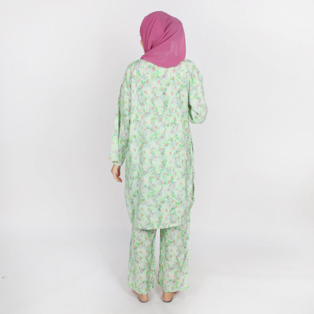 Women's Printed Linen Co-Ord Set - Green, Women Co-Ord Set, Chase Value, Chase Value