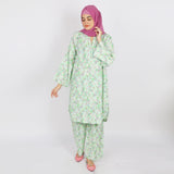 Women's Printed Linen Co-Ord Set - Green, Women Co-Ord Set, Chase Value, Chase Value