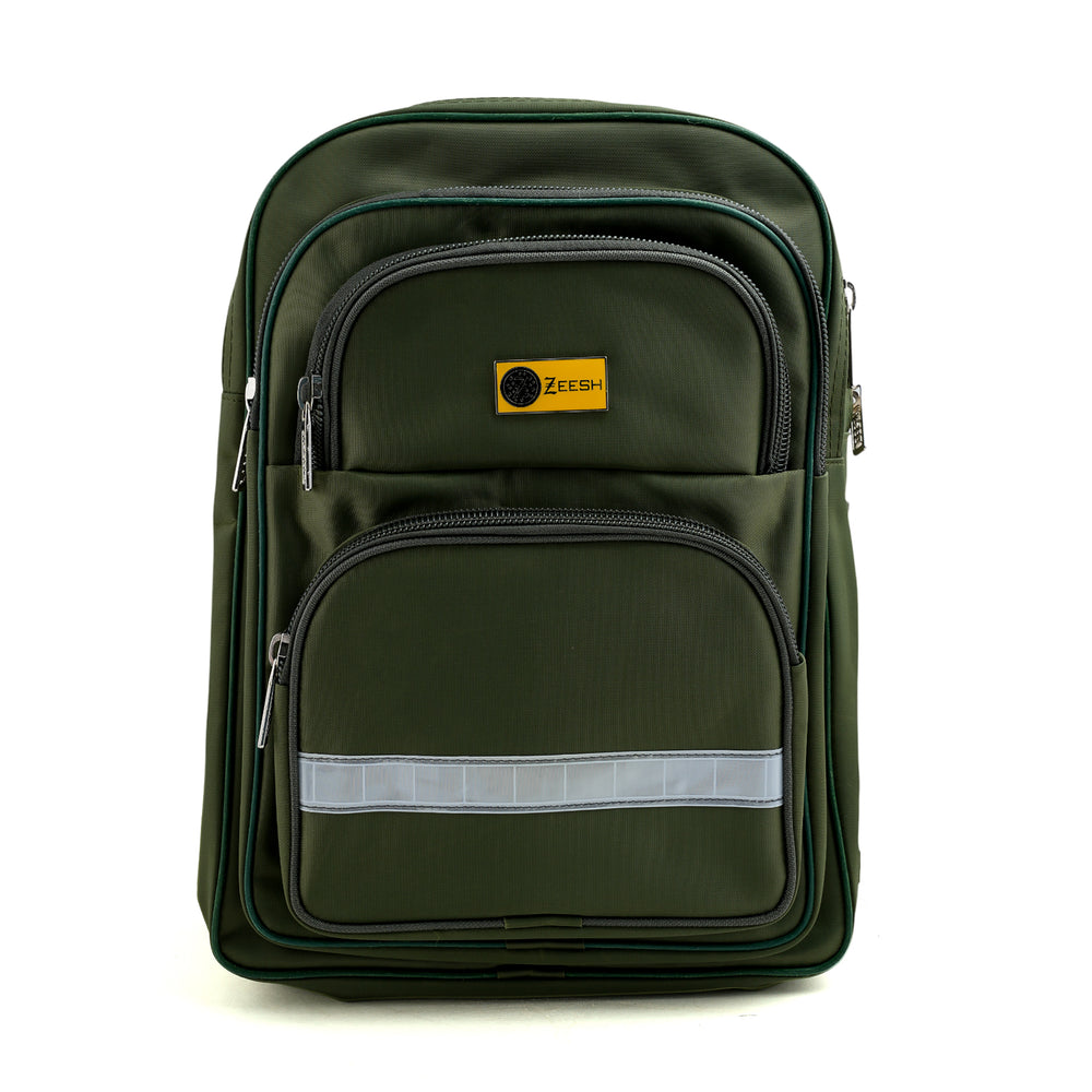 Kids School Backpack 17" Zee-216 - Green, School Bags, Chase Value, Chase Value