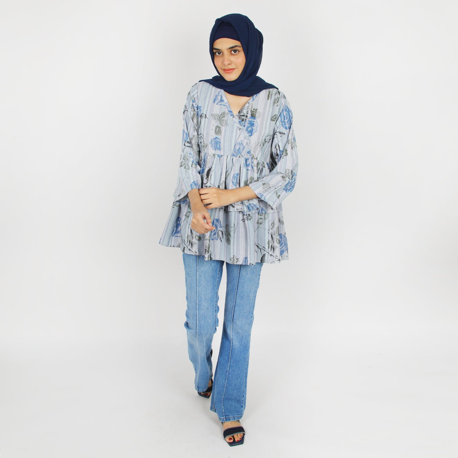 Women's printed Western Top - Grey, Women T-Shirts & Tops, Chase Value, Chase Value