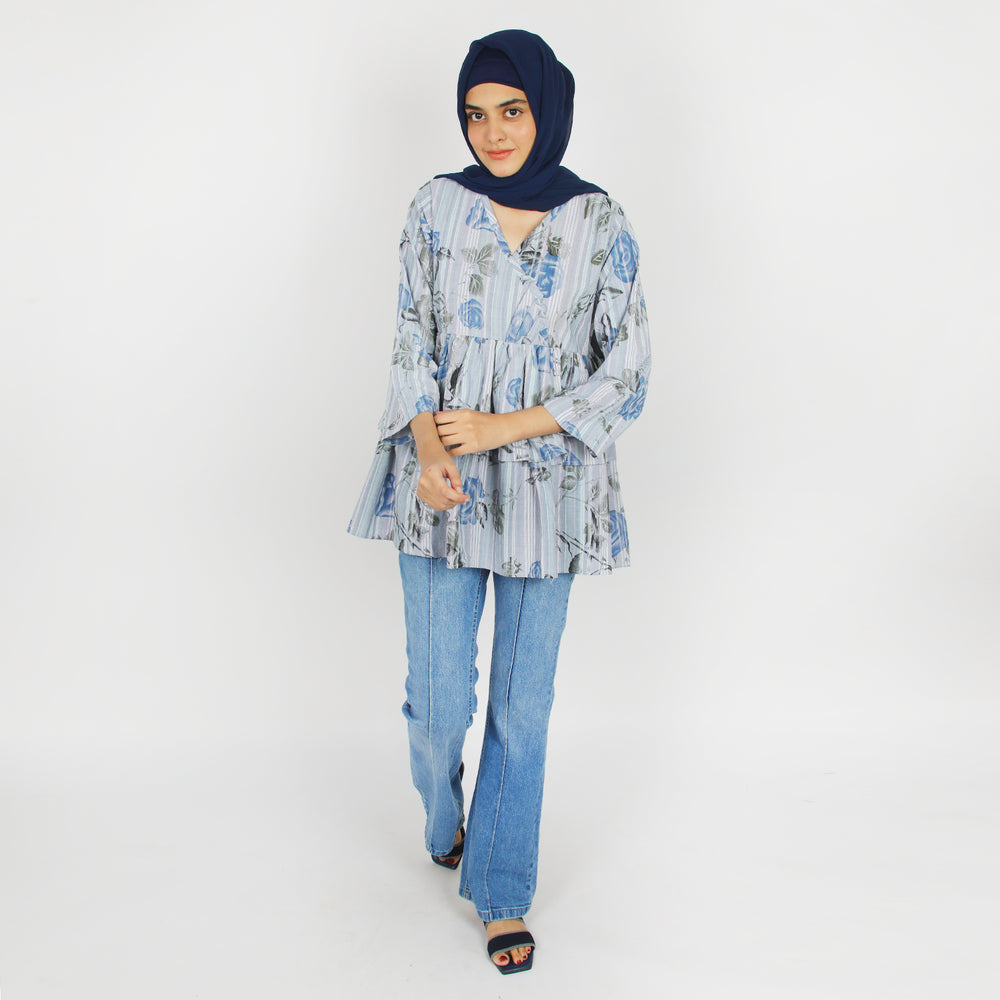 Women's printed Western Top - Grey, Women T-Shirts & Tops, Chase Value, Chase Value