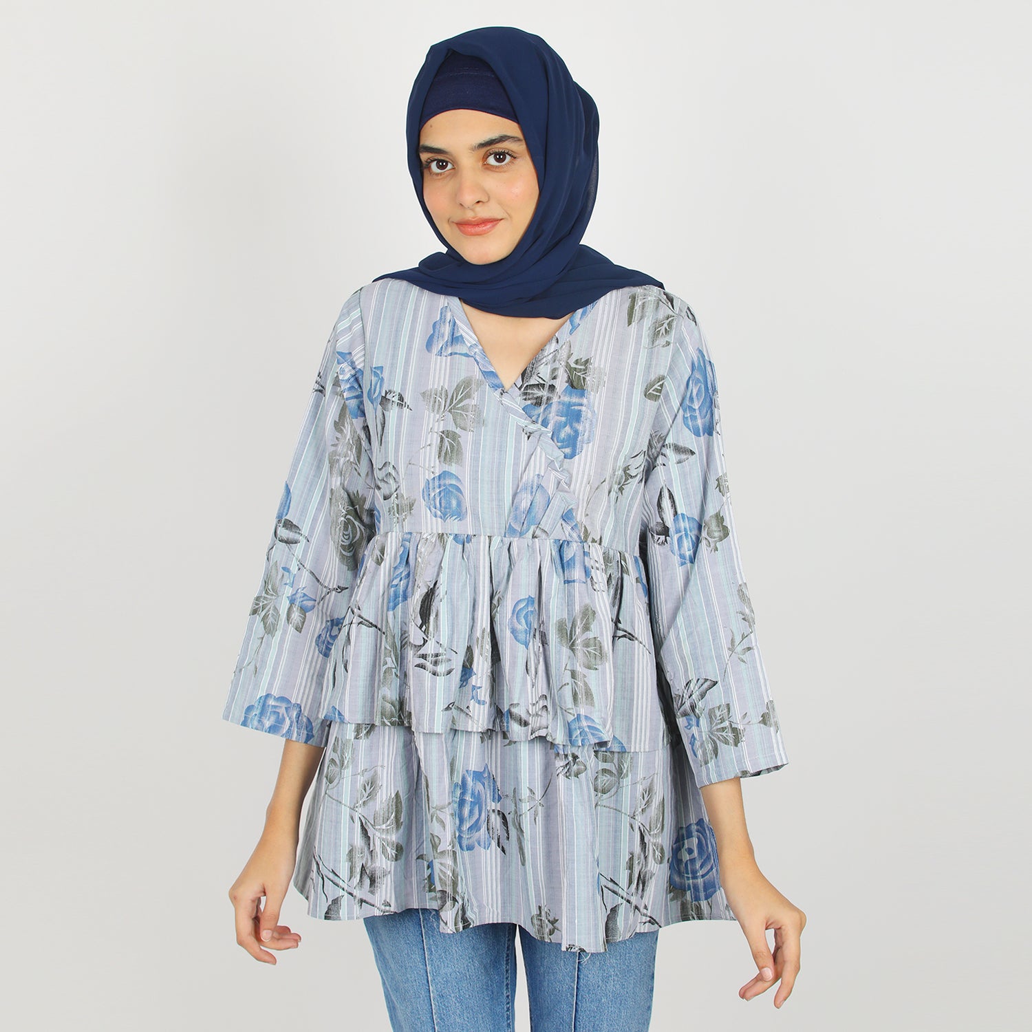 Women's printed Western Top - Grey, Women T-Shirts & Tops, Chase Value, Chase Value