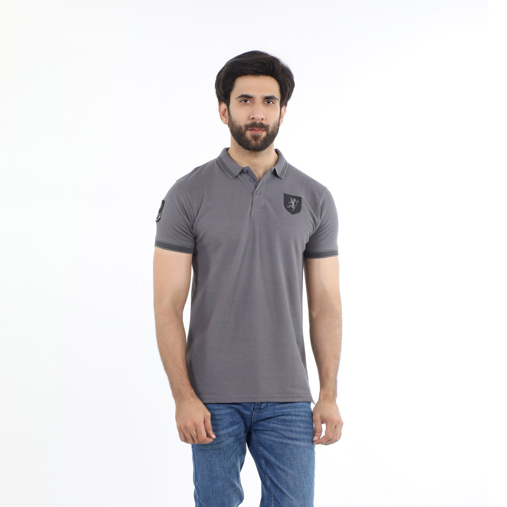 Men's Half Sleeves Polo T-Shirt - Grey, Men's T-Shirts & Polos, Chase Value, Chase Value