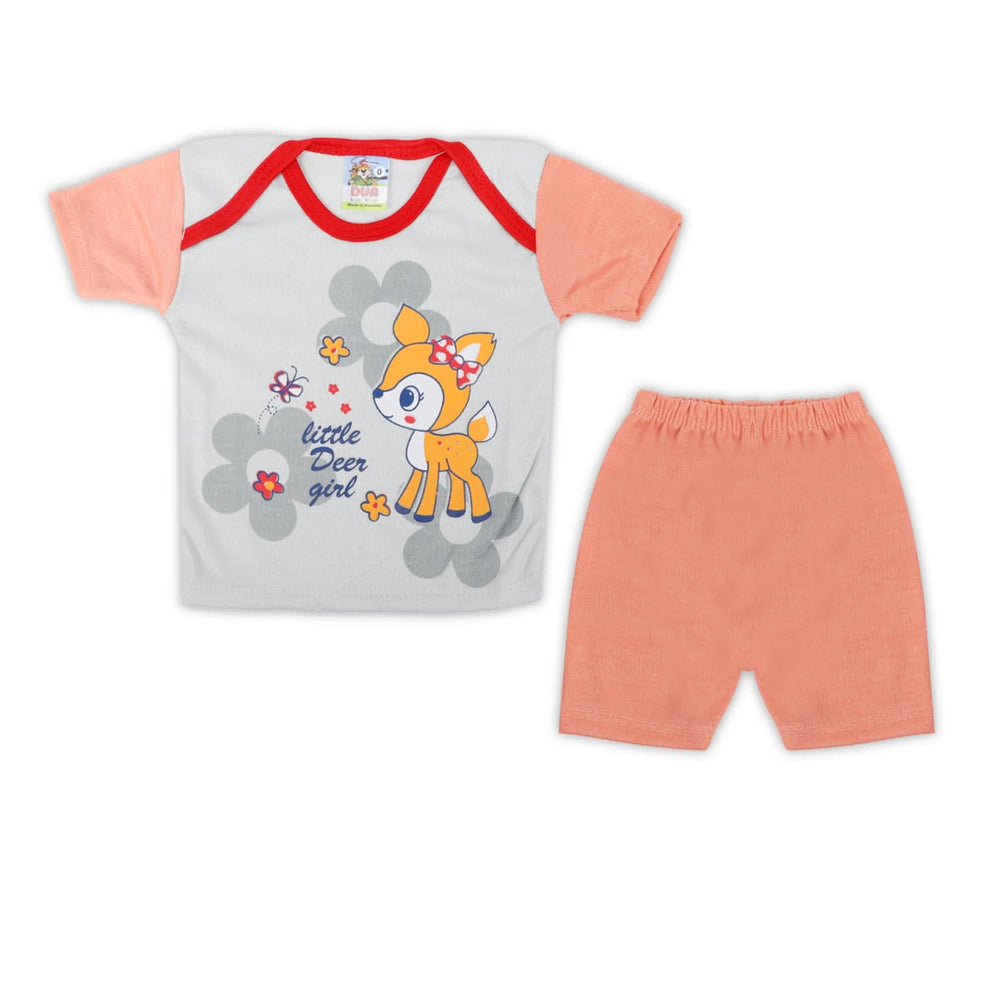 Newborn Girls Half Sleeves Suit - Grey, Newborn Girls Sets & Suits, Chase Value, Chase Value