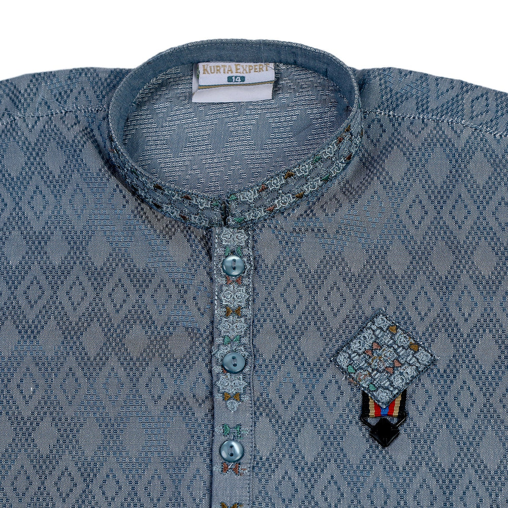 Boys Embroidered Shalwar Suit - Grey, Boys Shalwar Kameez, Chase Value, Chase Value