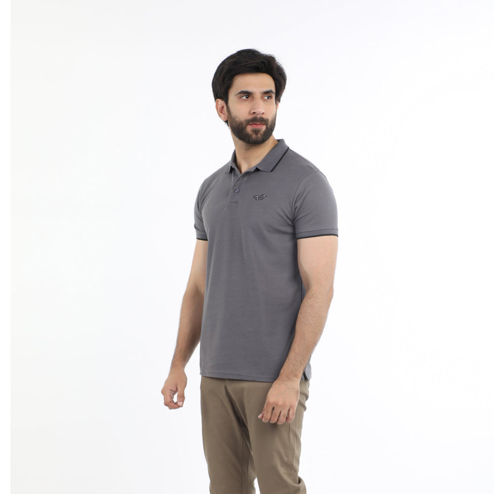 Men's Half Sleeves Polo T-Shirt - Grey, Men's T-Shirts & Polos, Chase Value, Chase Value
