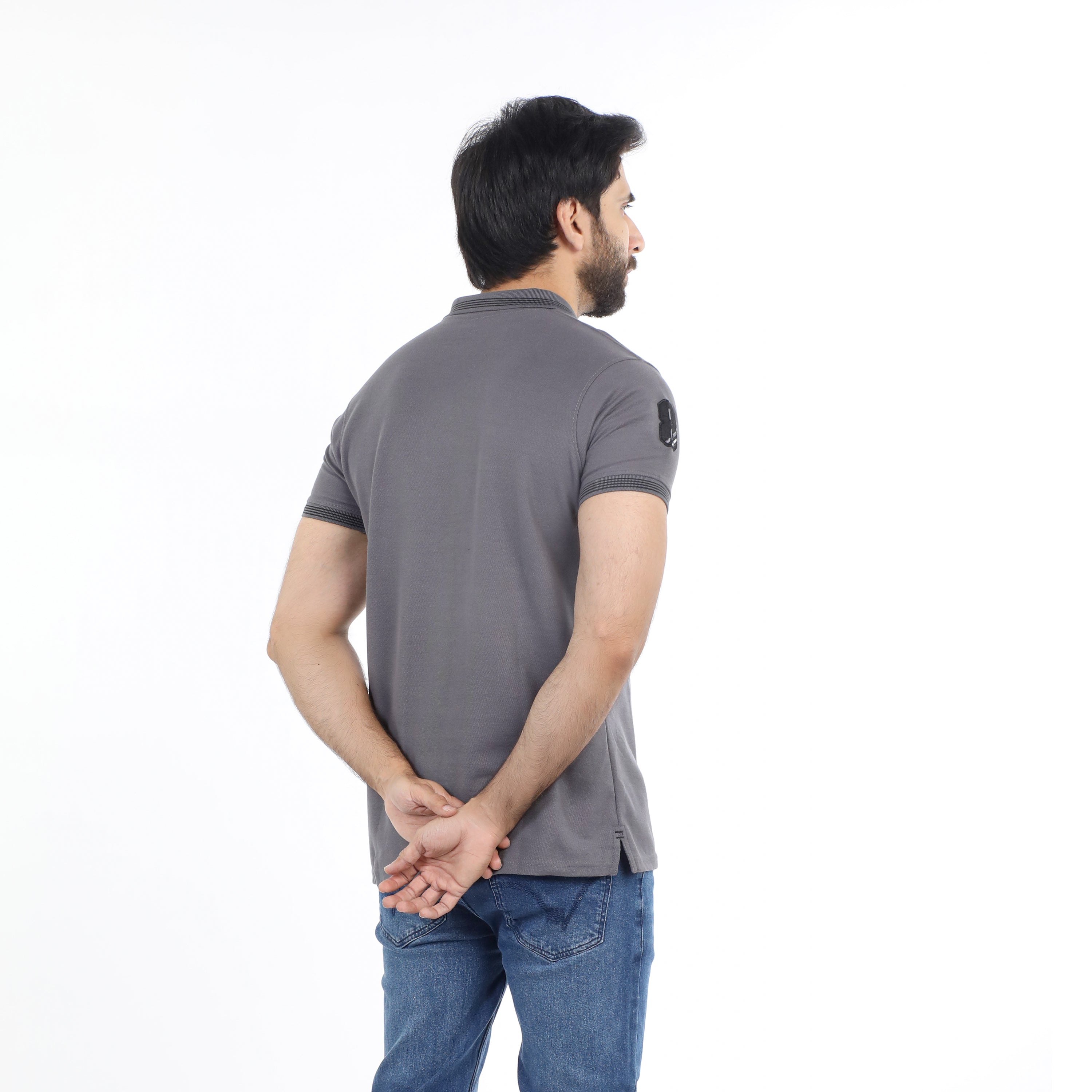 Men's Half Sleeves Polo T-Shirt - Grey, Men's T-Shirts & Polos, Chase Value, Chase Value