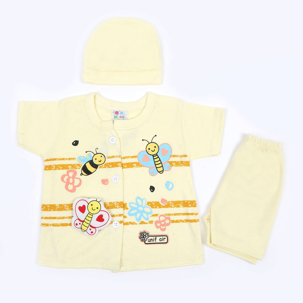 Newborn Girls Half Sleeves Suit - Lemon, Newborn Girls Sets & Suits, Chase Value, Chase Value