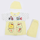 Newborn Girls Half Sleeves Suit - Lemon, Newborn Girls Sets & Suits, Chase Value, Chase Value