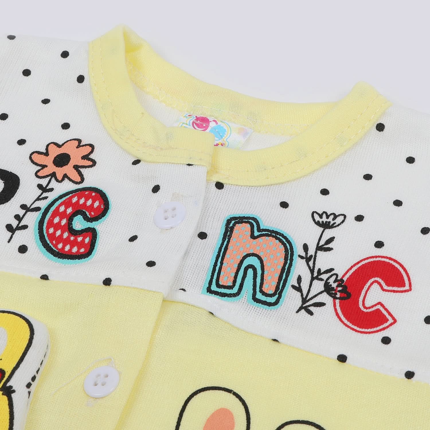 Newborn Girls Half Sleeves Suit - Lemon, Newborn Girls Sets & Suits, Chase Value, Chase Value