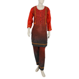 Women's Digital Printed Khaddar 2pcs Suit - Maroon, Women Shalwar Suits, Chase Value, Chase Value