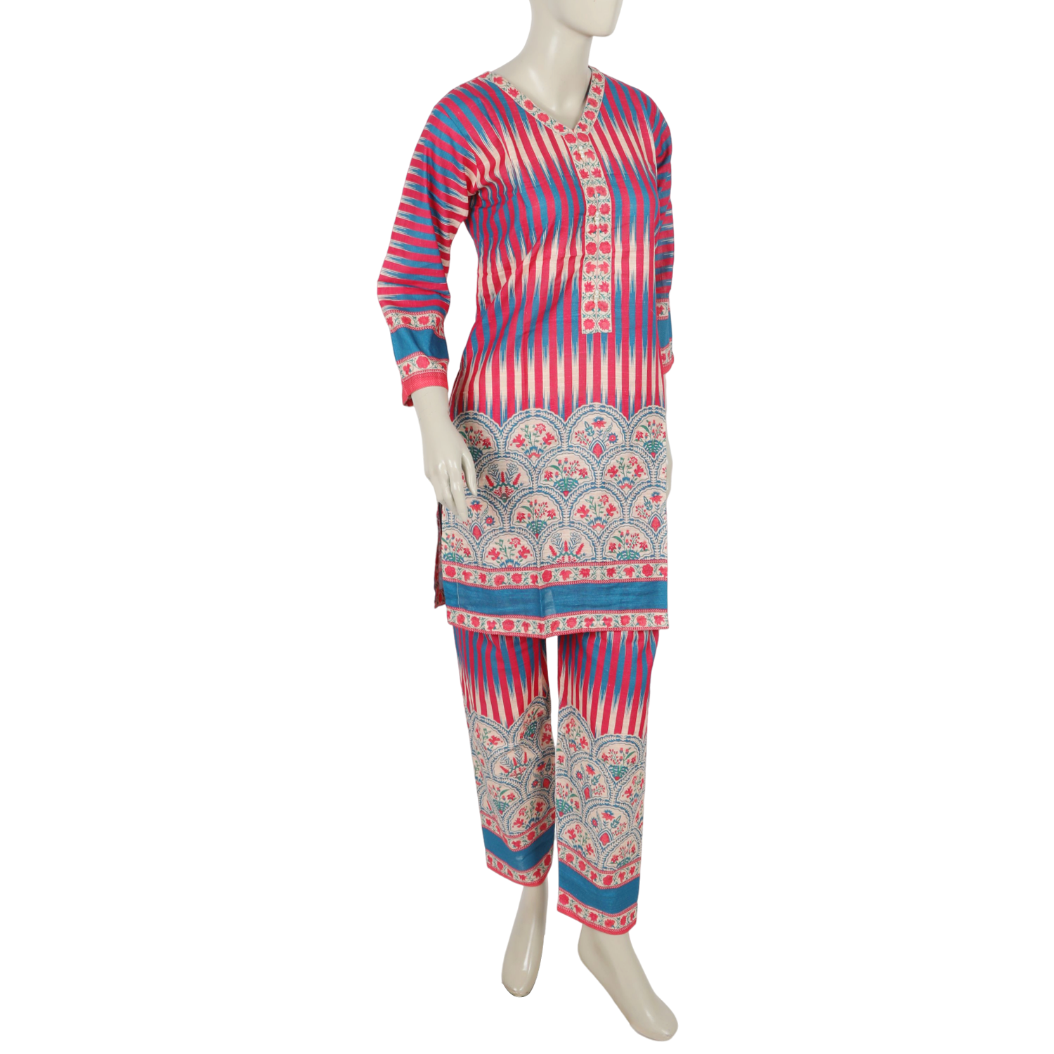 Women's Digital Printed Khaddar 2pcs Suit - Pink, Women Shalwar Suits, Chase Value, Chase Value