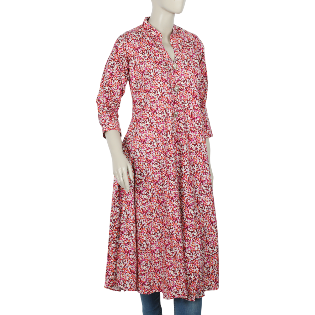 Women's Jalpari Printed Kurti - Pink, Women Ready Kurtis, Chase Value, Chase Value