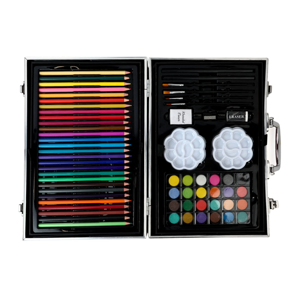 Colour Kit 145Pcs (Metal Case) – Professional Art Set for Kids, Coloring Tools, Chase Value, Chase Value