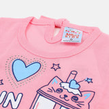 Newborn Girls Half Sleeves Suit - Pink, Newborn Girls Sets & Suits, Chase Value, Chase Value