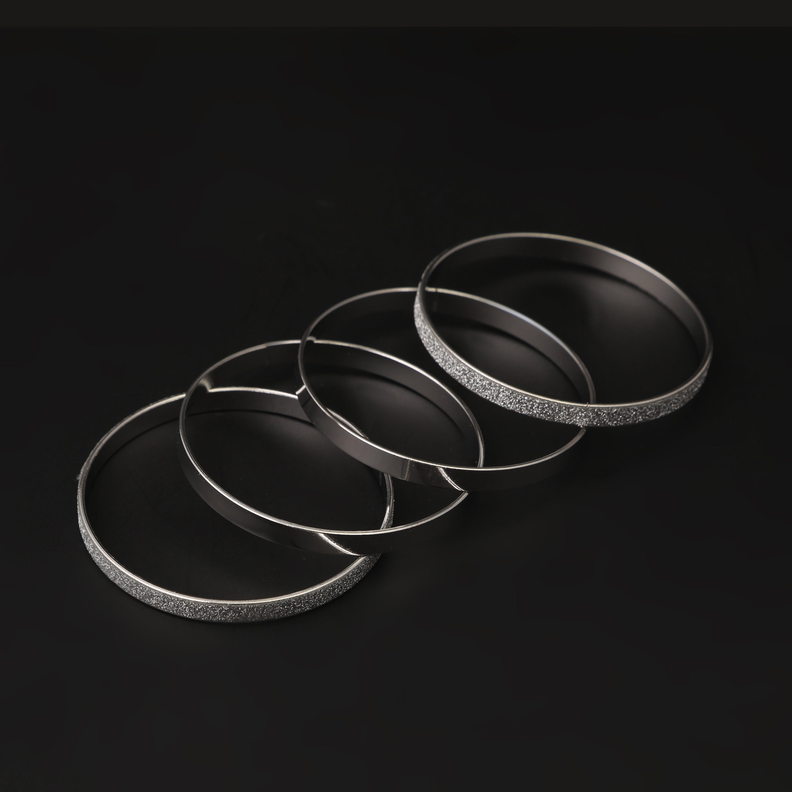 Girls Bangle 3 Shade - Silver, Girls Bangles & Bracelet, Chase Value, Chase Value