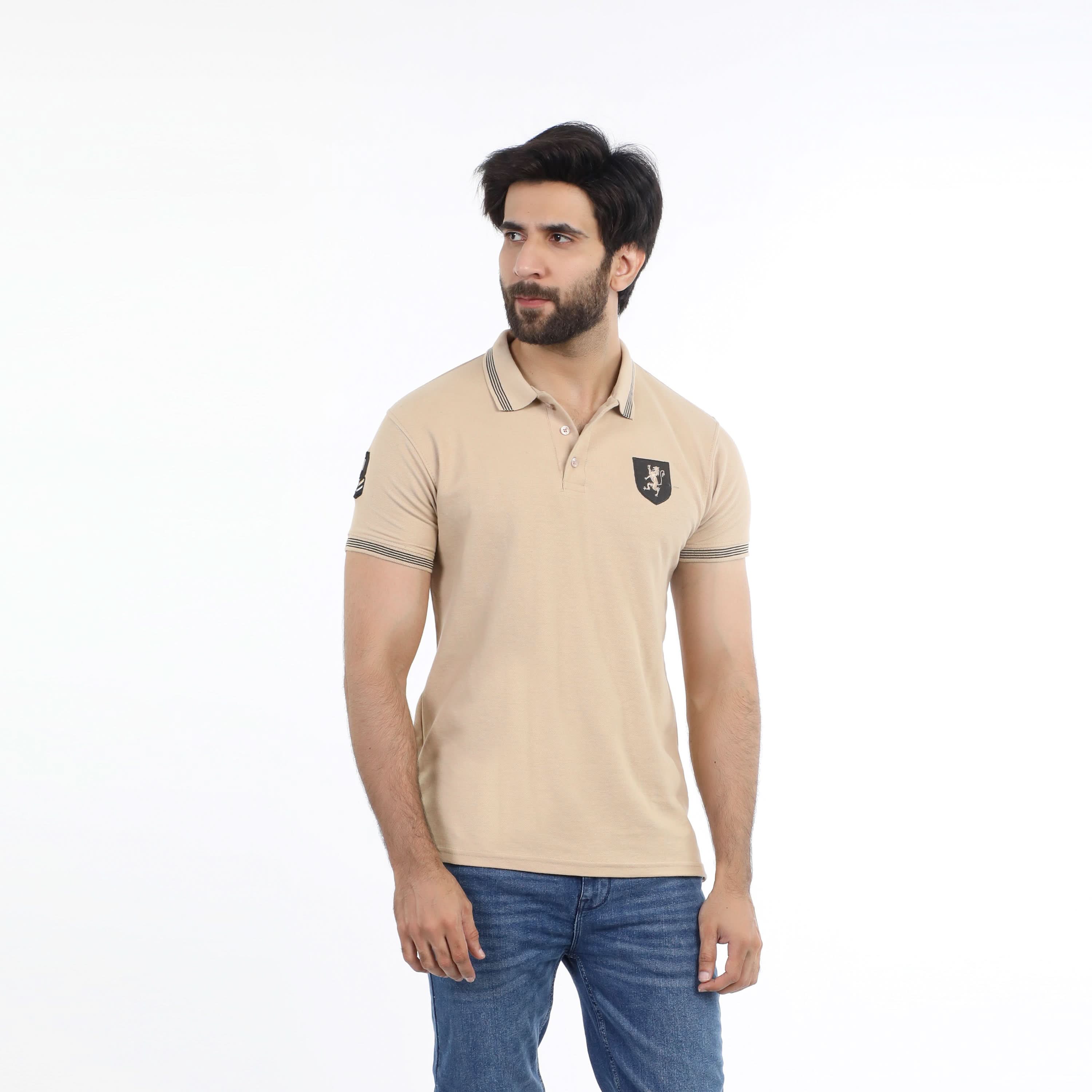Men's Half Sleeves Polo T-Shirt - Skin, Men's T-Shirts & Polos, Chase Value, Chase Value