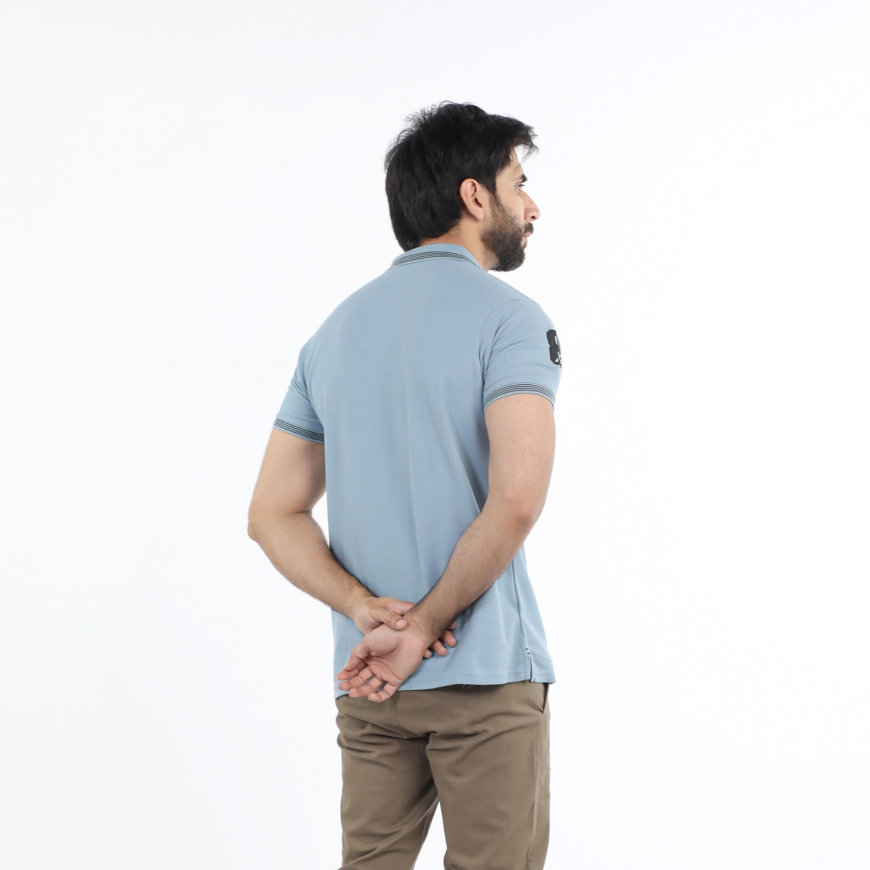 Men's Half Sleeves Polo T-Shirt - Sky Blue, Men's T-Shirts & Polos, Chase Value, Chase Value