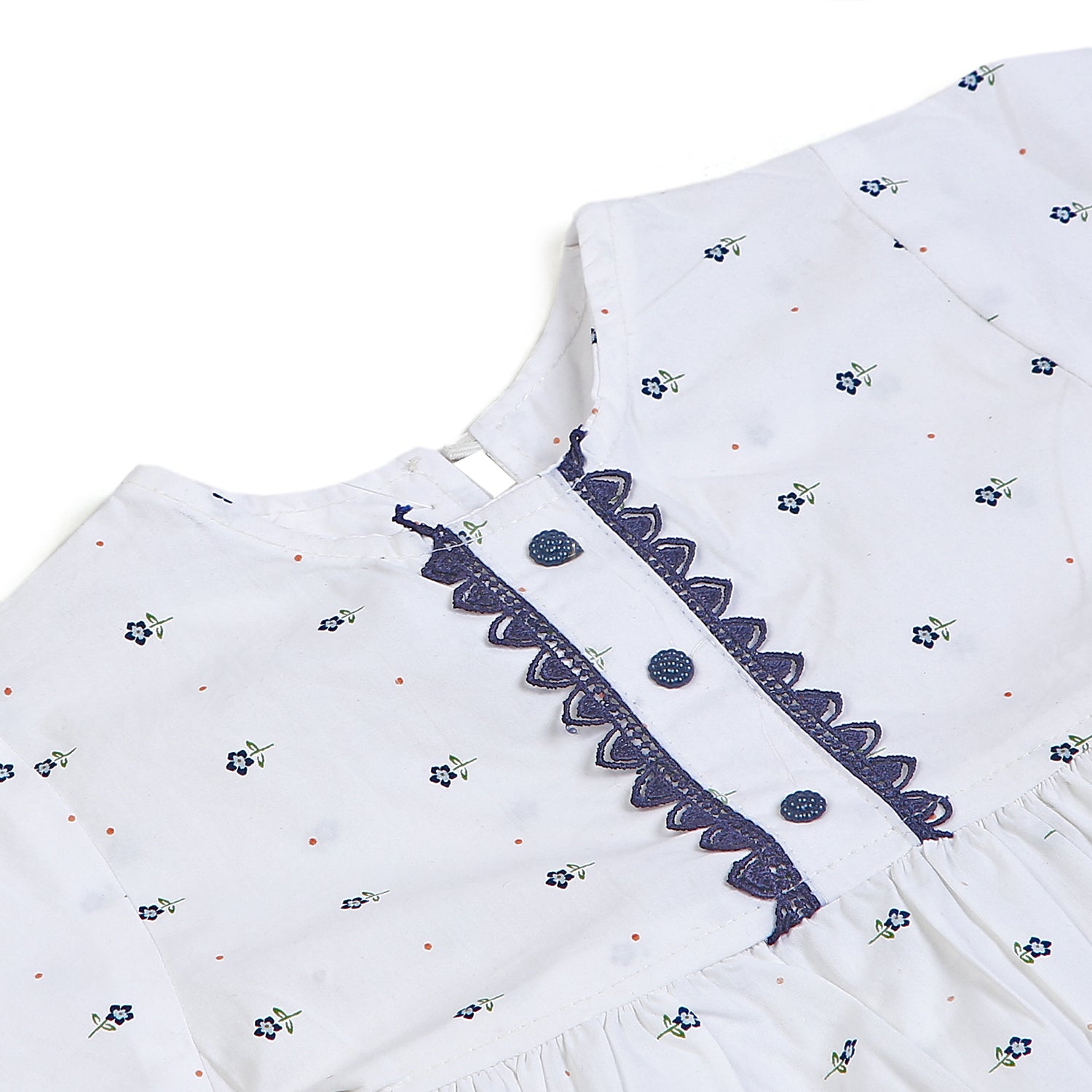 Girls Cotton Half Sleeves Suit - White, Girls Shalwar Kameez, Chase Value, Chase Value