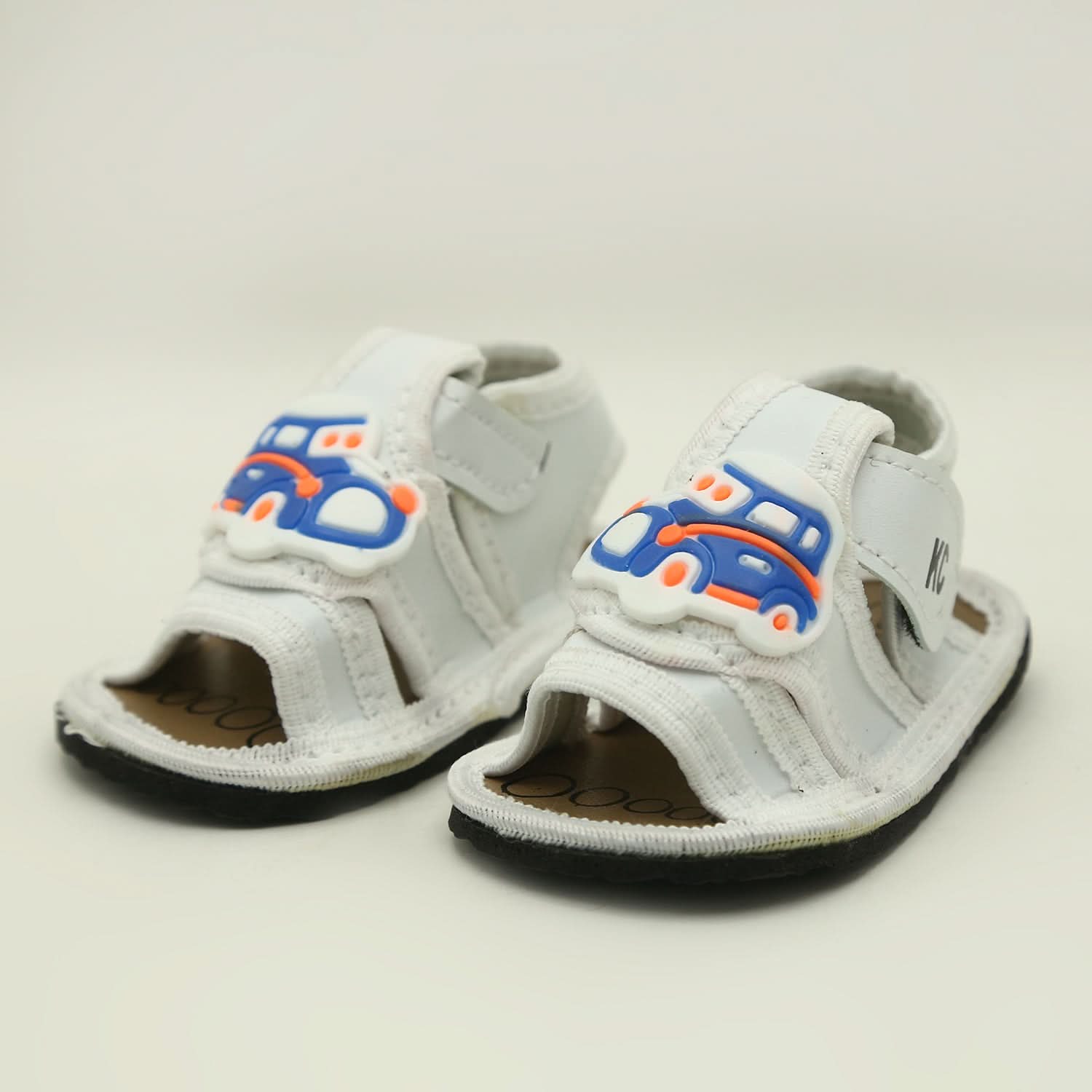 Newborn Boys Sandal- White, Newborn Caps, Shoes & Socks, Chase Value, Chase Value