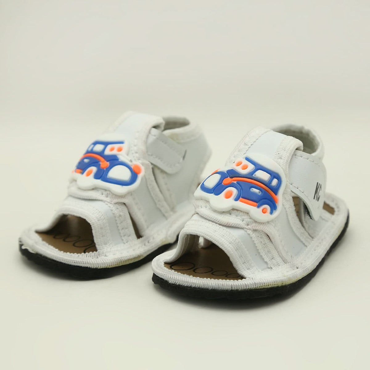 Newborn Boys Sandal- White, Newborn Caps, Shoes & Socks, Chase Value, Chase Value