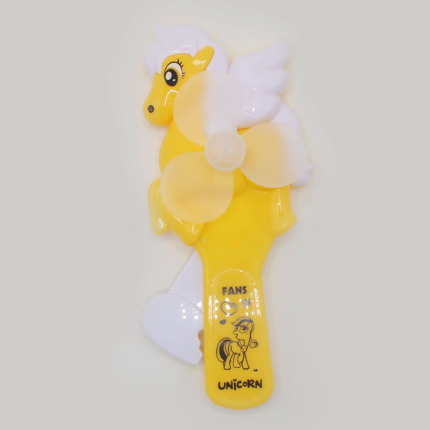 Hand Fan Unicorn - Yellow, Musical Toys, Chase Value, Chase Value
