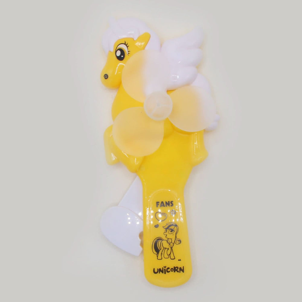 Hand Fan Unicorn - Yellow, Musical Toys, Chase Value, Chase Value