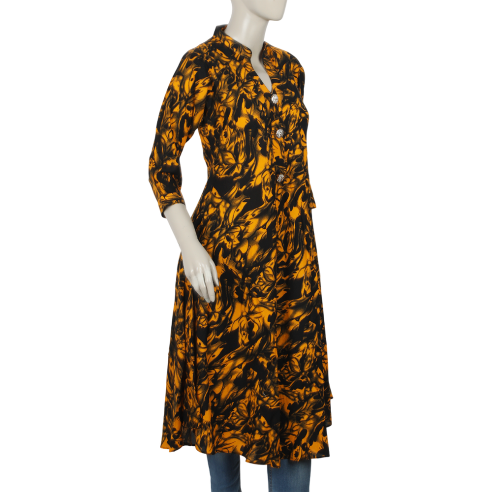 Women's Jalpari Printed Kurti - Yellow, Women Ready Kurtis, Chase Value, Chase Value