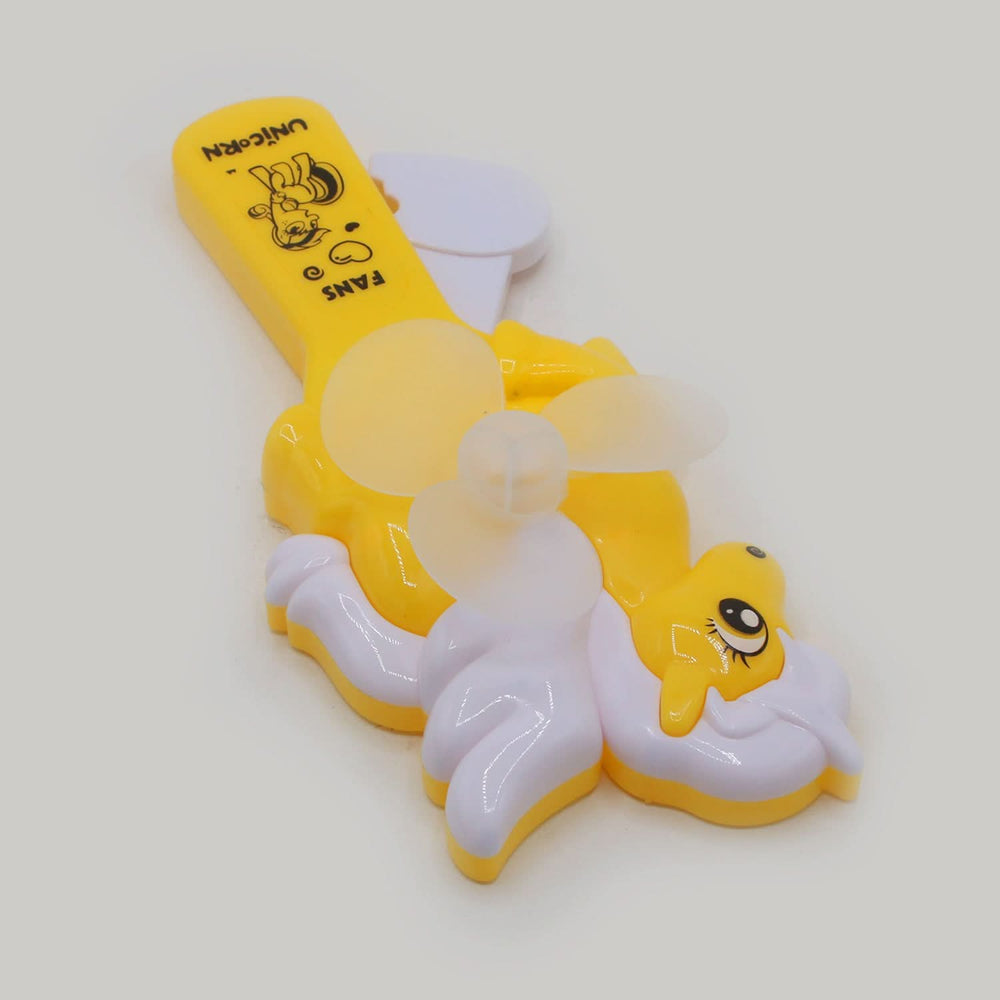 Hand Fan Unicorn - Yellow, Musical Toys, Chase Value, Chase Value