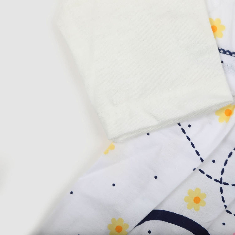 Newborn Girls Full Sleeves Suit - Yellow, Newborn Girls Sets & Suits, Chase Value, Chase Value