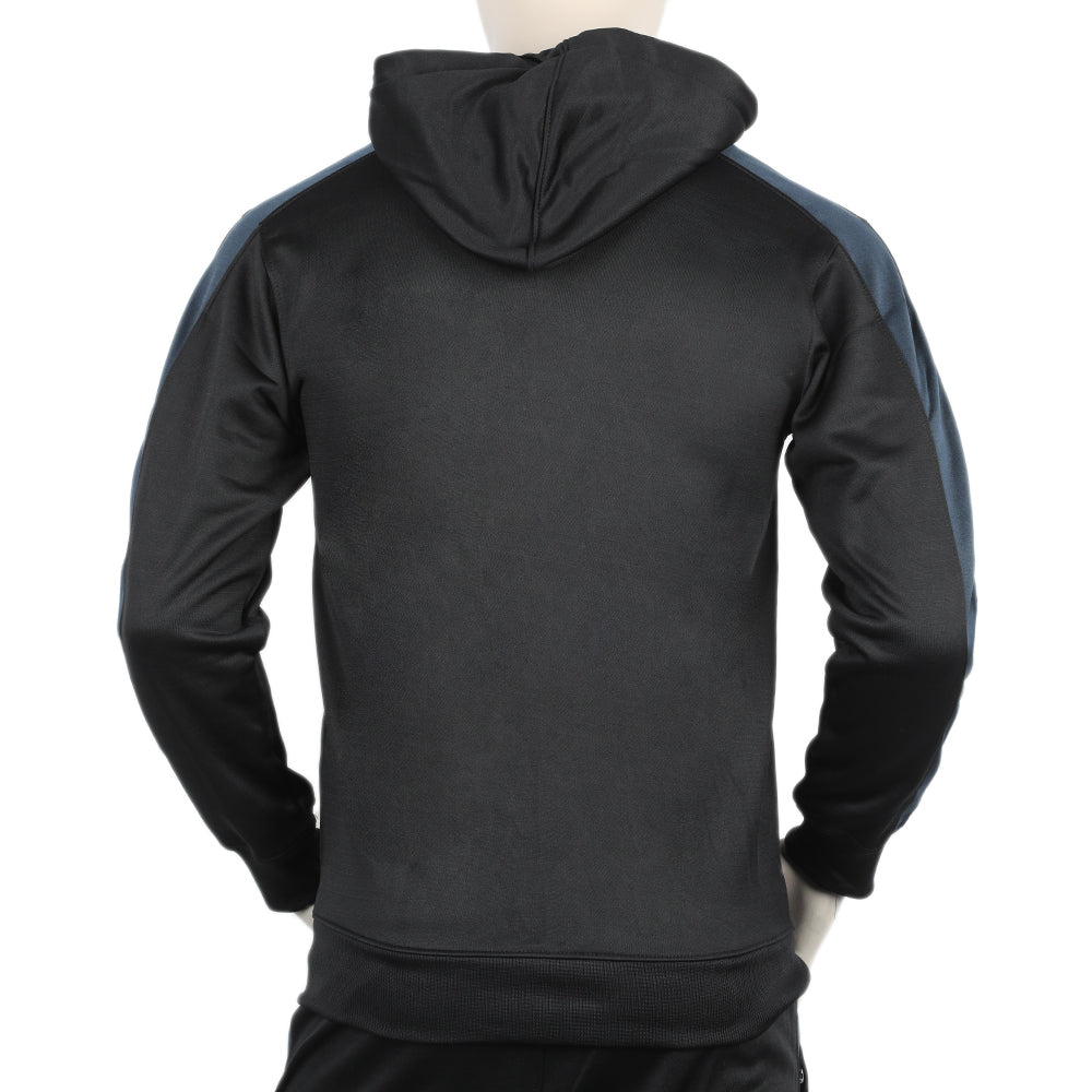 Men's Full Sleeves Fleece Zipper Track Suit - Black, Men's Track Suits, Chase Value, Chase Value