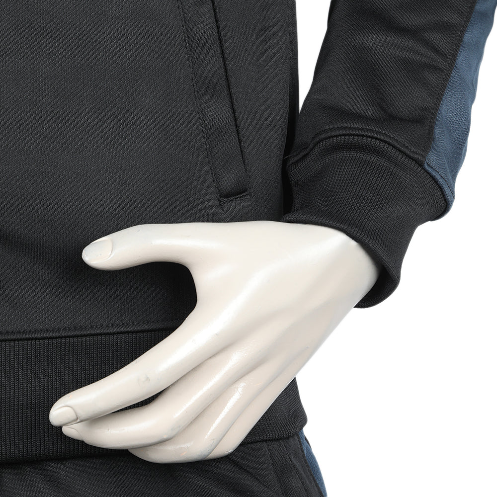 Men's Full Sleeves Fleece Zipper Track Suit - Black, Men's Track Suits, Chase Value, Chase Value