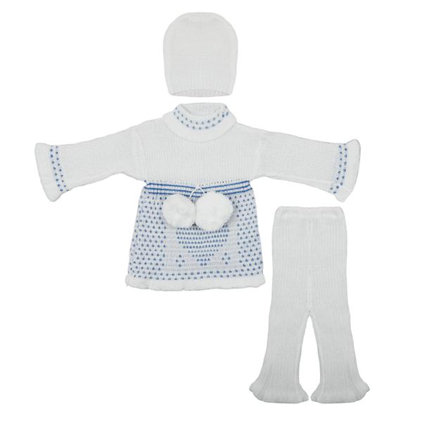 Newborn Girls Full Sleeves Suit - Blue